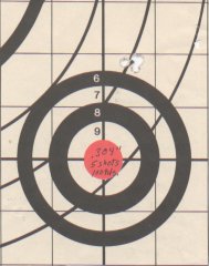 .304 group, 5 shots, 100 yds.